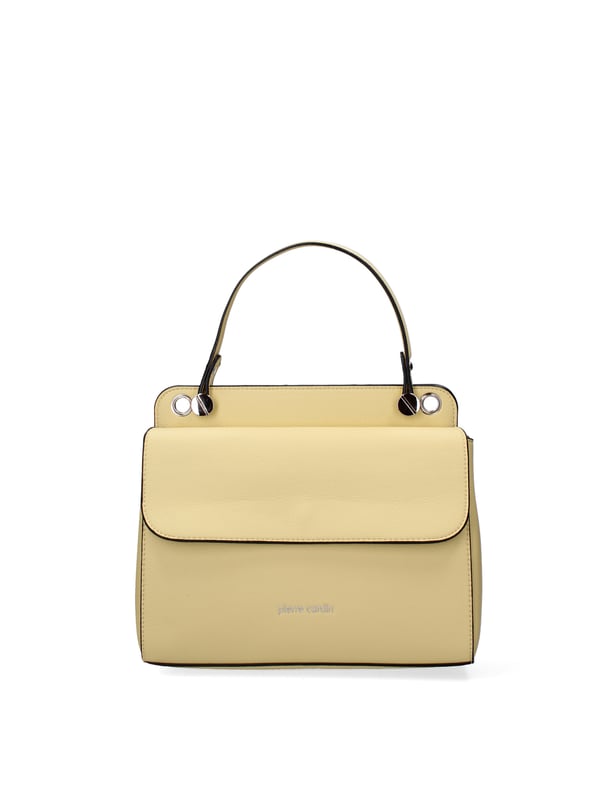 Bolso de mujer. El cierre es con botón magnético. Los bolsillos internos tienen cremallera. Los bolsillos externos están ausentes. La correa para el hombro es ajustable y extraíble. El mango está fabricado en PU. Hay un compartimento interno. El material externo es 100%PU. Internamente es 100% Poliéster. Medidas: 27,5x23x10 cm. Producto de moda