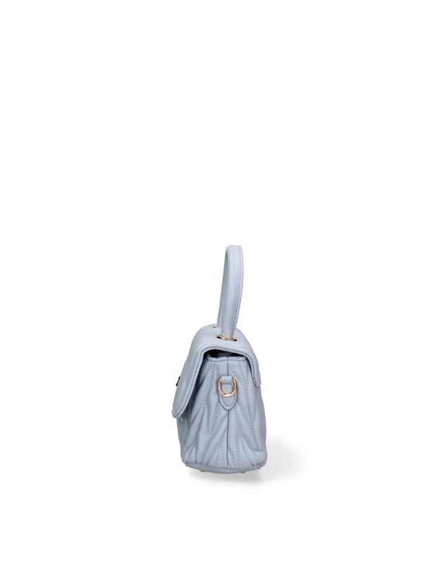Dameshandtas met draaisluiting. één met binnenzakken met ritssluiting. afwezige externe zakken. verstelbare en afneembare schouderband. In PU-handvat. een binnencompartiment.  extern materiaal. 100% polyester binnenkant. Afmetingen: 23x16x10 cm. Modeproduct