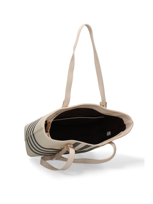 Damenhandtasche mit Reißverschluss. eine Innentasche mit Reißverschluss und eine offene. eine Rückseite mit Reißverschluss-Außentaschen. fehlender Schultergurt. Im PU-Griff. ein Innenfach.  Außenmaterial: Innenmaterial: 100 % Polyester. Maße: 40x26x12 cm. Modeprodukt