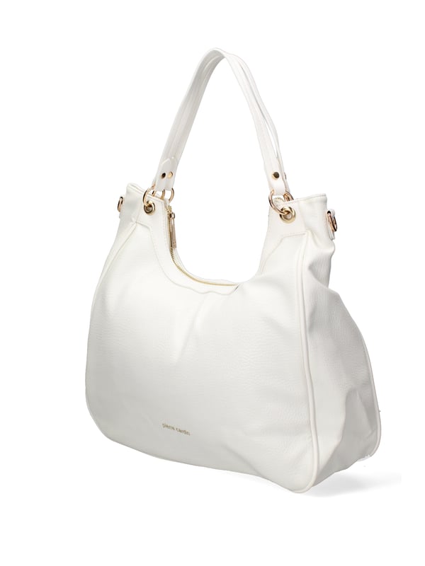 Bolso bandolera para mujer. El cierre es con cremallera. Los bolsillos internos son uno con cremallera y otro abierto. Los bolsillos externos son uno en la espalda con cremallera. La bandolera es ajustable en piel. El mango está fabricado en PU. Hay un compartimento interno. El material externo es 100%PU. Internamente es 100% Poliéster. Medidas: 38x36x13 cm. Producto de moda