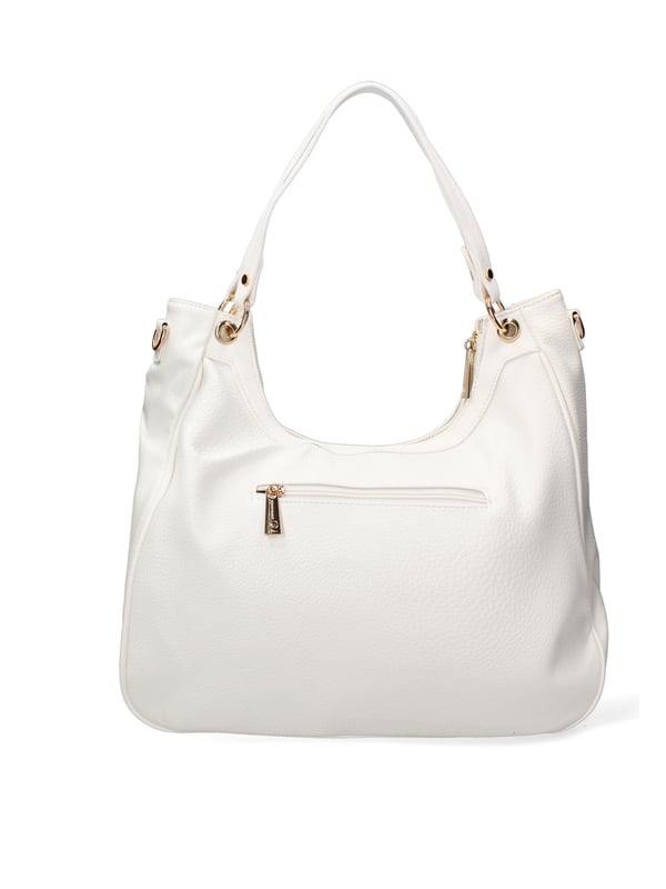 Bolso bandolera para mujer. El cierre es con cremallera. Los bolsillos internos son uno con cremallera y otro abierto. Los bolsillos externos son uno en la espalda con cremallera. La bandolera es ajustable en piel. El mango está fabricado en PU. Hay un compartimento interno. El material externo es 100%PU. Internamente es 100% Poliéster. Medidas: 38x36x13 cm. Producto de moda
