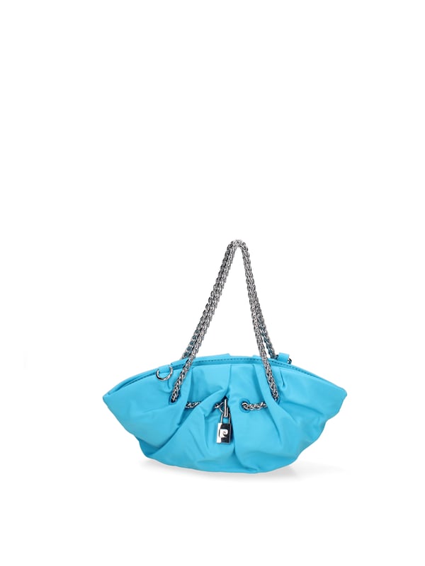 Bolso bandolera para mujer. El cierre es rápido. Los bolsillos internos son uno con cremallera. Los bolsillos externos están ausentes. La bandolera es extraíble en cadena. El mango es de cadena. Hay un compartimento interno. El material externo es 100%PU. Internamente es 100% Poliéster. Medidas: 30x16x8 cm. Producto de moda