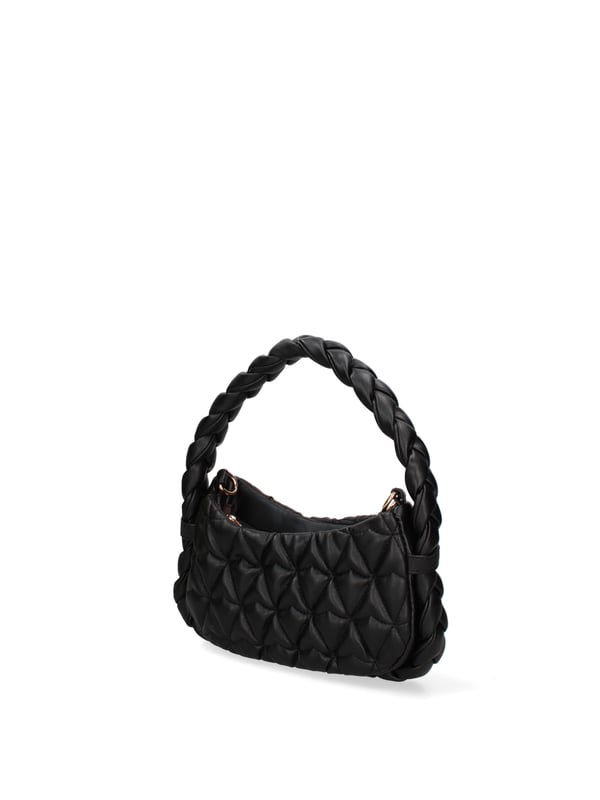 Bolso bandolera para mujer. El cierre es con cremallera. Los bolsillos internos son uno con cremallera. Los bolsillos externos están ausentes. La correa para el hombro es ajustable y extraíble. El mango está fabricado en PU. Hay un compartimento interno. El material externo es 100%PU. Internamente es 100% Poliéster. Medidas: 27x13x10 cm. Producto de moda