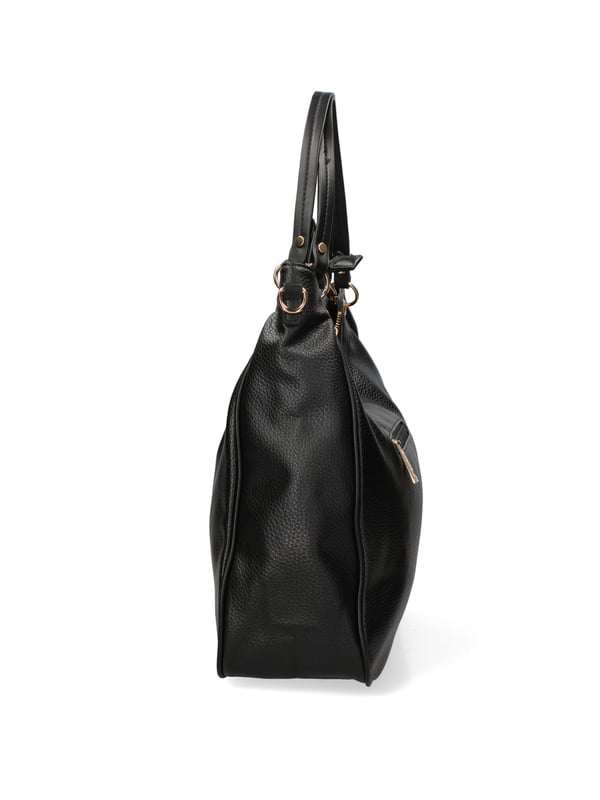 Bolso bandolera para mujer. El cierre es con cremallera. Los bolsillos internos son uno con cremallera y otro abierto. Los bolsillos externos son uno en la espalda con cremallera. La bandolera es ajustable en piel. El mango está fabricado en PU. Hay un compartimento interno. El material externo es 100%PU. Internamente es 100% Poliéster. Medidas: 38x36x13 cm. Producto de moda