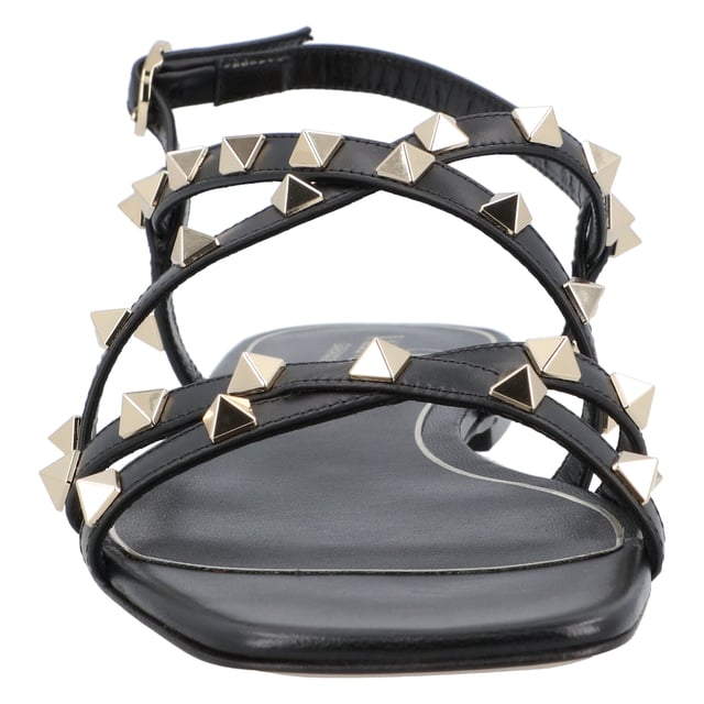 - Rockstud jelly sandals from Valentino Garavani featuring an ankle strap with a side buckle, a branded insole, a T-bar strap, an open toe, and gold-tone studs
- PVC 100%
- Made in: Italy