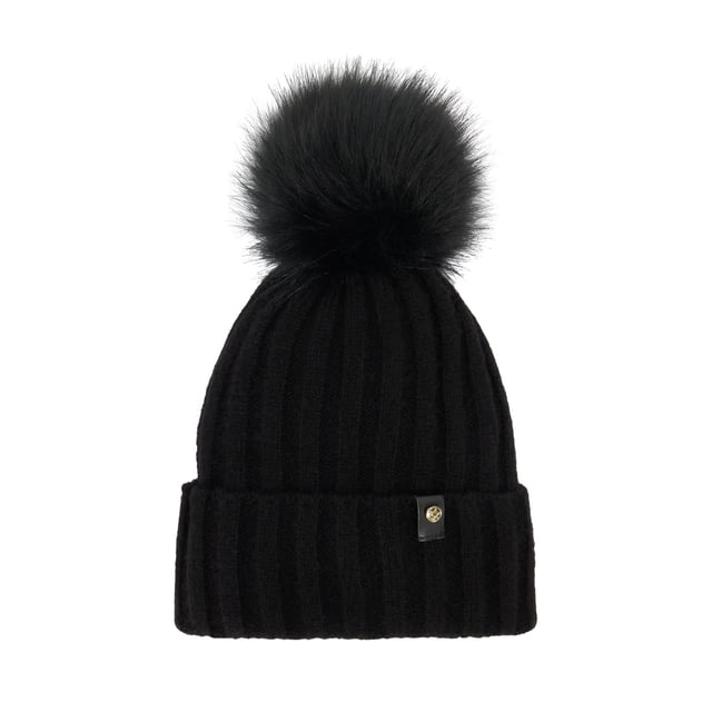 Adorned with a faux-fur pom pom and a Dune London brand patch, Farrgo is a cute and cosy beanie hat you'll cherish on chilly days. With a ribbed fold for added warmth and style, it's the perfect accessory to complete your winter look.
