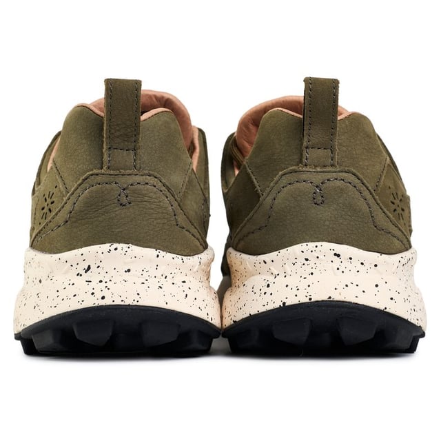 Step up your sporty looks with these unmissable, unusual trainers Yamano 3 from Flower Mountain. The running-style sneaker has a super soft, fast design, suede and nylon upper and a funky, chunky sole with a cork antibacterial insole. The intricate stitching, beautiful multicolour design and woven details make for a snug fit and fabulous, unique look.