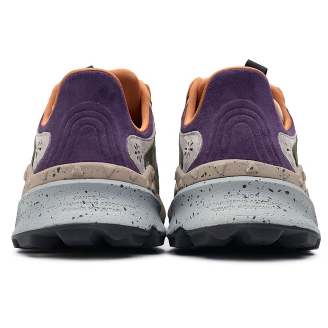 Step up your sporty looks with these unmissable, unusual trainers Tiger Hill from Flower Mountain. The running-style sneaker has a super soft, fast design, suede and nylon upper and a funky, chunky sole with a cork antibacterial insole. The intricate stitching, beautiful multicolour design and woven details make for a snug fit and fabulous, unique look.