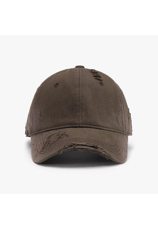 Product: Distressed Adjustable Cotton Hat
  Gender: Women
  Pieces: 1
  piece
  Material: Cotton
  Imported
  One Size: Height 5.1 in Brim 2.8 in Circumference 22
  24.4 in