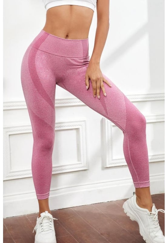 Pantalones Activos Largos de Cintura Alta  
Tipo de patrón: Sólido  
Estilo: Deportivo  
Características: Ajuste ceñido  
Longitud: Larga  
Composición del material: 90% poliamida 10% elastano  
Elasticidad: Muy elástico  
Instrucciones de cuidado: Lavar a máquina en frío, secar a baja temperatura  
Importado  
Medidas del producto: S: longitud 30 in, cintura 25 in, cadera 29.6 in; M: longitud 30.4 in, cintura 26.5 in, cadera 31.2 in; L: longitud 31 in, cintura 28.1 in, cadera 32.8 in