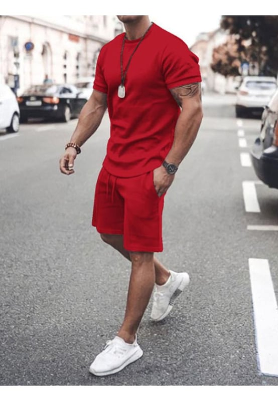 Basic style
  Number of pieces: Two
  piece
  Slightly stretchy
  Material composition: 80% polyester 20% cotton
  Care instructions: Machine wash cold. Tumble dry low.
  Imported