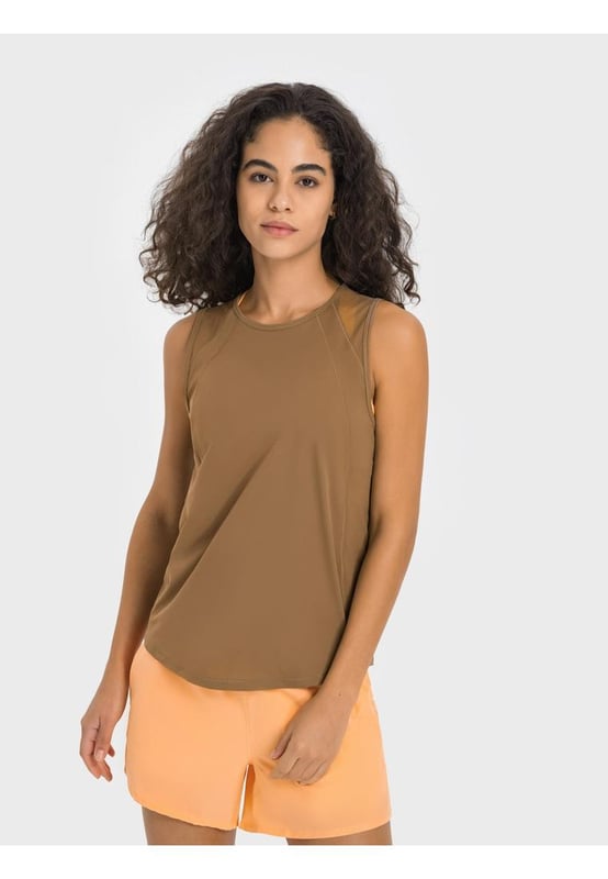 Basisstijl  
Semi  
doorzichtig  
Zeer rekbaar  
Materiaal samenstelling: 75% nylon 25% spandex  
Wasinstructies: Machinewas koud, drogen op lage temperatuur  
Geïmporteerd  
Productmetingen (inches): Maat 4  
Lengte top: 23 Borst: 33.1; Maat 6  
Lengte top: 23.8 Borst: 34.6; Maat 8  
Lengte top: 24.6 Borst: 36.2; Maat 10  
Lengte top: 25 Borst: 37.8; Maat 12  
Lengte top: 25.4 Borst: 39.4