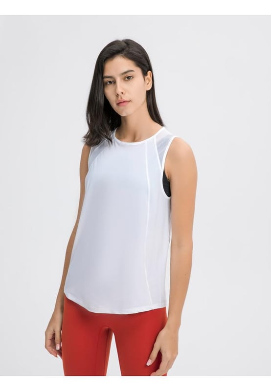 Basisstijl  
Half  
doorzichtig  
Zeer rekbaar  
Materiaal samenstelling: 75% nylon 25% spandex  
Wasinstructies: Machinewas koud, drogen op lage temperatuur  
Geïmporteerd  
Productafmetingen (inches): Maat 4  
Toplengte: 23 Bust: 33.1; Maat 6  
Toplengte: 23.8 Bust: 34.6; Maat 8  
Toplengte: 24.6 Bust: 36.2; Maat 10  
Toplengte: 25 Bust: 37.8; Maat 12  
Toplengte: 25.4 Bust: 39.4  