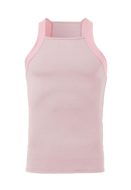 Estilo básico  
Material elástico  
100% poliéster  
Cuello cuadrado  
Tirantes anchos  
Lavado a máquina en frío  
Secar a baja temperatura  
Importado  
Disponible en tallas S a 4XL