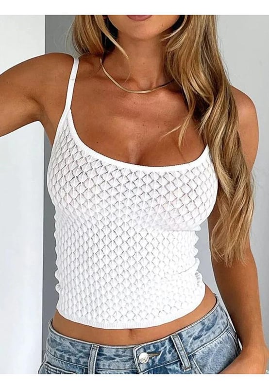 Lace Square Neck Cami
  Features: Cutout
  Stretch: Stretchy
  Material composition: 65% polyester 35% cotton
  Care instructions: Machine wash cold tumble dry low
  Imported