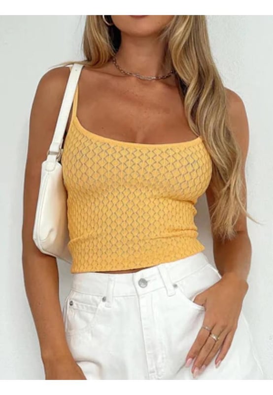 Lace Square Neck Cami
  Features: Cutout
  Stretch: Stretchy
  Material composition: 65% polyester 35% cotton
  Care instructions: Machine wash cold tumble dry low
  Imported