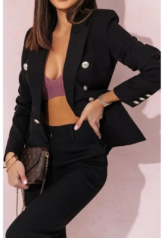 Full size lapel collar long sleeve blazer and pants set
  Plus size design
  Two
  piece set
  Buttoned blazer
  100% polyester material
  Machine wash cold tumble dry low
  Imported