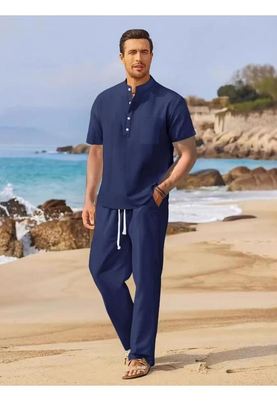 Conjunto de dos piezas: parte superior de medio botón y pantalones con cordón
Estilo básico con parte superior abotonada
Material ligeramente elástico para mayor comodidad
Composición del material: 95% algodón 5% poliéster
Instrucciones de cuidado: Lavar a máquina con agua fría. Secar a baja temperatura
Importado