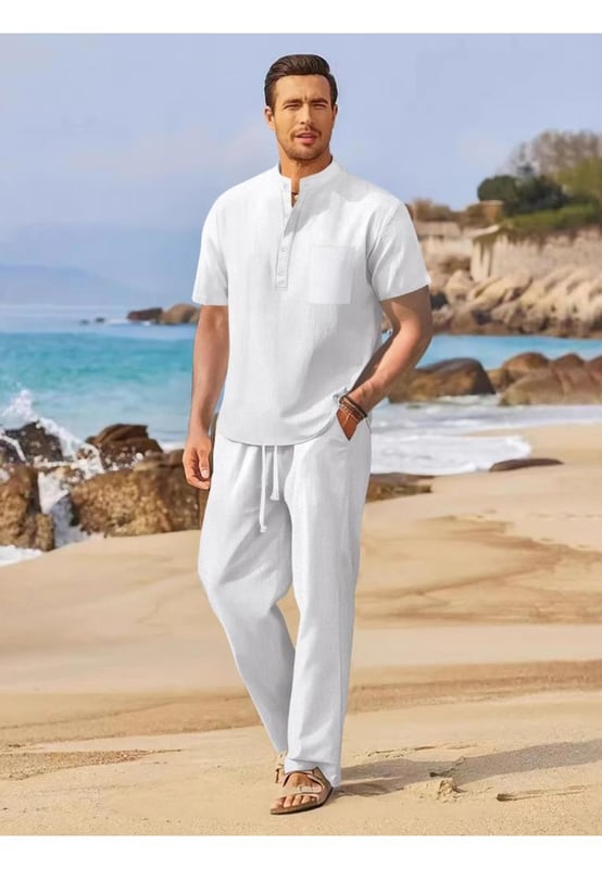 Conjunto de dos piezas: blusa de medio botón y pantalones con cordón
Estilo básico con blusa abotonada
Material ligeramente elástico para mayor comodidad
Composición del material: 95% algodón 5% poliéster
Instrucciones de cuidado: Lavar a máquina en frío. Secar a baja temperatura
Importado