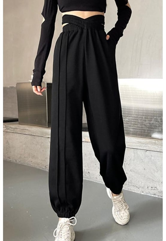 Pattern type: Solid
  Style: Casual
  Features: Crisscross
  Length: Long
  Material composition: 95% polyester 5% spandex
  Care instructions: Hand wash cold. Do not tumble dry
  Imported
  Product measurements: One size: length 38.6 in waist 24.2
  37.8 in hip 39.8 in