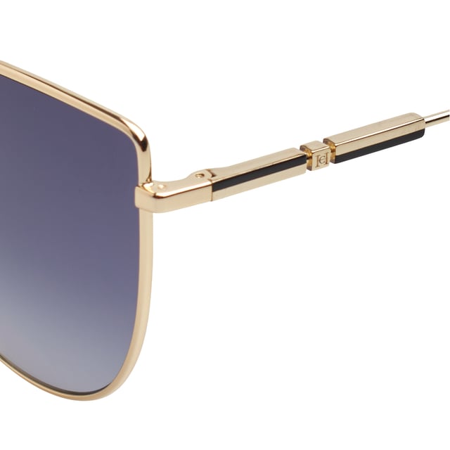 These Carolina Herrera sunglasses combine sleek lines with a sophisticated aesthetic, creating an iconic design designed for women who want to stand out with elegance without sacrificing modernity.

 Shape and design:
 - Cat-eye silhouette with a defined contour, which enhances and stylizes facial features.

 Frame material:
 - Ultra-light metal structure that provides strength and long-lasting comfort.
 - Slim temples with curved tips, ensuring an ergonomic fit.

 Brand details:
 - Distinctive circular logo at the end of the temples.
 - Rods decorated with linear elements that add a touch of exclusive design.

 Glasses:
 - 100% UV protection lenses for safe sun coverage.
 Measures: Lens width: 59 mm. Bridge: 17 mm. Temples: 145 mm
 Composition: Metal
 Care:
Wash only with water or, if necessary, a mild soap.
 Dry with a soft cloth to avoid scratches.
 Avoid contact with harsh surfaces or abrasive liquids.