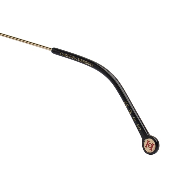 These Carolina Herrera sunglasses combine sleek lines with a sophisticated aesthetic, creating an iconic design designed for women who want to stand out with elegance without sacrificing modernity.

 Shape and design:
 - Cat-eye silhouette with a defined contour, which enhances and stylizes facial features.

 Frame material:
 - Ultra-light metal structure that provides strength and long-lasting comfort.
 - Slim temples with curved tips, ensuring an ergonomic fit.

 Brand details:
 - Distinctive circular logo at the end of the temples.
 - Rods decorated with linear elements that add a touch of exclusive design.

 Glasses:
 - 100% UV protection lenses for safe sun coverage.
 Measures: Lens width: 59 mm. Bridge: 17 mm. Temples: 145 mm
 Composition: Metal
 Care:
Wash only with water or, if necessary, a mild soap.
 Dry with a soft cloth to avoid scratches.
 Avoid contact with harsh surfaces or abrasive liquids.