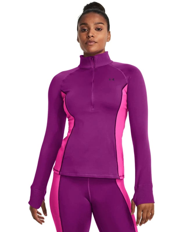 Womens Under Armour 1/4 Zip Training Tracksuit Top Sweatshirt UA Cold Weather 1379886