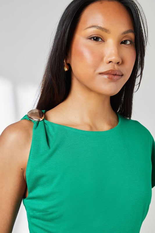 Distinctive asymmetric neckline with decorative trim detail for a modern twist
        Soft jersey fabric offers comfortable stretch and excellent drape
        Elegant one-shoulder design with stylish gathered detail
        Flattering regular fit with subtle ruching along the side seam
        Versatile cap sleeve styling creates a balanced silhouette
    
    This Principles asymmetric top combines contemporary design with everyday comfort. The distinctive neckline with its decorative trim creates visual interest whilst the soft jersey fabric ensures the top feels as good as it looks. Style with wide-leg trousers as shown for a polished daytime ensemble perfect for lunch dates or gallery visits. The versatile design works brilliantly with tailored shorts and flat sandals for warm-weather outings, or layer under a lightweight cardigan when the temperature drops. Add statement jewellery to enhance the unique neckline detail. The ruched side seam creates a flattering silhouette that works wonderfully for casual gatherings or family events. This top offers the perfect balance of distinctive design and everyday wearability - a true wardrobe hero for the style-conscious woman.