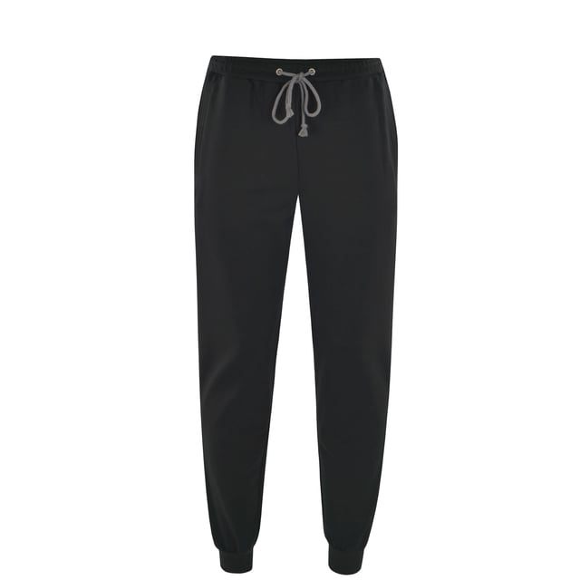 Bequeme lange Freizeithose von der Marke hajo. Angenehm weicher Material-Mix - bügelfrei, atmungsaktiv und hautsympathisch. Einschubtaschen und Kordelzug.