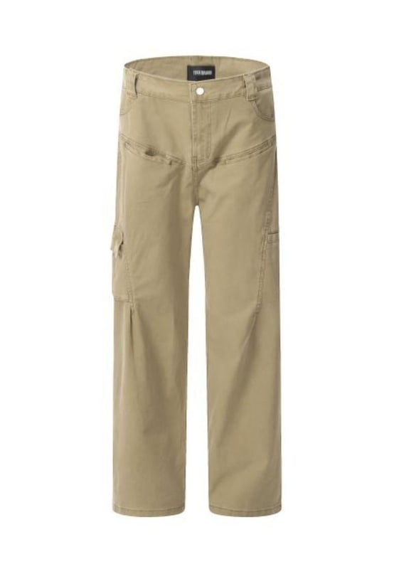 Mens straight leg cargo pants
  Basic style
  Material composition: 50% cotton 50% polyester
  Care instructions: Machine wash cold tumble dry low
  Imported
  Size XS: Bottom Length
  39.8 inches Waist
  26 inches Hip
  39.4 inches
  Size S: Bottom Length
  40.6 inches Waist
  27.6 inches Hip
  40.9 inches
  Size M: Bottom Length
  41.3 inches Waist
  29.1 inches Hip
  42.5 inches
  Size L: Bottom Length
  42.1 inches Waist
  30.7 inches Hip
  44.1 inches
  Size XL: Bottom Length
  42.9 inches Waist
  32.3 inches Hip
  45.7 inches