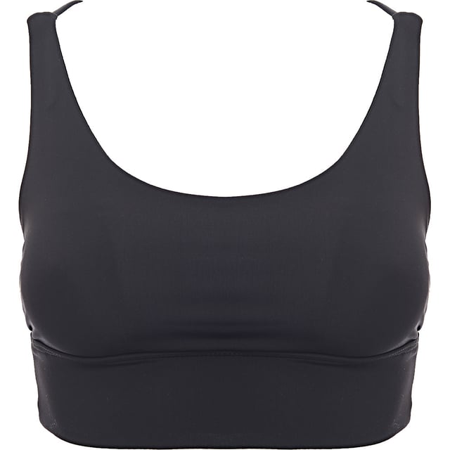 Black 

Elevate your workout attire with the Onzie Medium Support Strappy Sports Bra in sleek black. Made from 100% polyester, this sports bra offers a comfortable and breathable fit. The strappy design not only adds a stylish flair but also provides medium support, making it perfect for yoga, pilates, or any moderate-intensity activity. The soft fabric ensures you stay comfortable throughout your workout, while the chic design keeps you looking great both in and out of the gym. Add this versatile piece to your activewear collection for a blend of fashion and function.