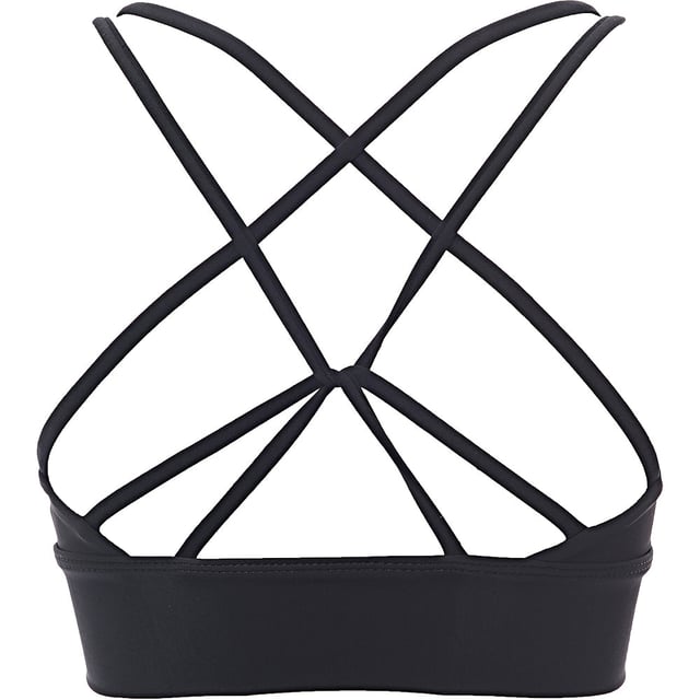 Black 

Elevate your workout attire with the Onzie Medium Support Strappy Sports Bra in sleek black. Made from 100% polyester, this sports bra offers a comfortable and breathable fit. The strappy design not only adds a stylish flair but also provides medium support, making it perfect for yoga, pilates, or any moderate-intensity activity. The soft fabric ensures you stay comfortable throughout your workout, while the chic design keeps you looking great both in and out of the gym. Add this versatile piece to your activewear collection for a blend of fashion and function.