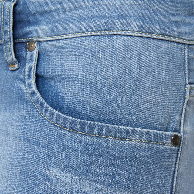 Mens Crosshatch Riptrey Abraised Denim Shorts in light wash- 5-pocket construction- Zip fly and button fastening- Ripped and distressed detailing.- 100% Cotton.  Machine washable- Ref: CH2R121868LWSTK1