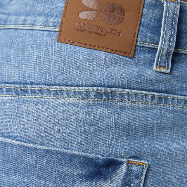 Mens Crosshatch Riptrey Abraised Denim Shorts in light wash- 5-pocket construction- Zip fly and button fastening- Ripped and distressed detailing.- 100% Cotton.  Machine washable- Ref: CH2R121868LWSTK1