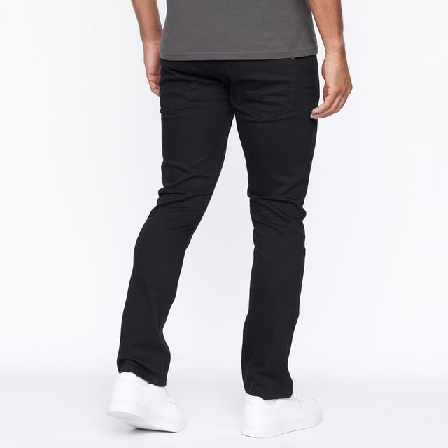Mens Crosshatch Buraca Slim-Fit Jeans in black.- 5-pocket construction- Button fly fastening- Branded buttons and rivets- Stretch cotton twill- Slim fit- 98% Cotton  2% Elastane.  Machine washable.- Ref:CH2B113928BLKSTK1