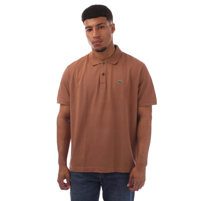 Men's Slim fit Lacoste Polo Shirt in petit piqué 2-button placket  2-ply cotton petit piqué  Slim fit  Ribbed collar and armbands  Green embroidered crocodile on chest