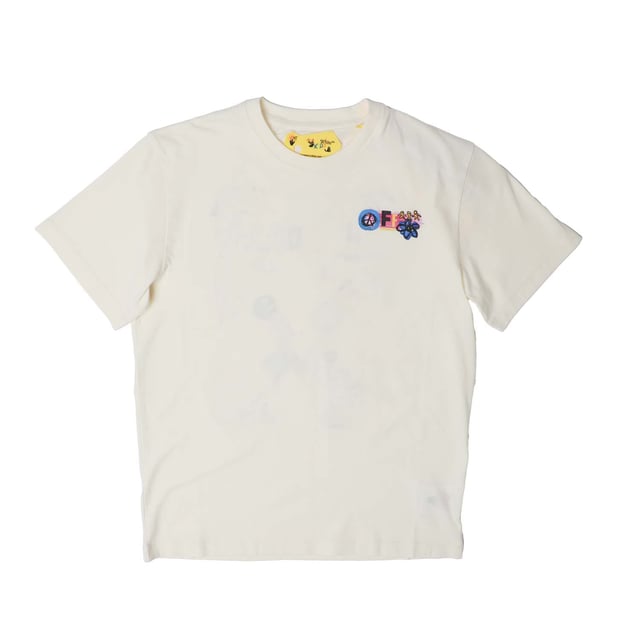 Juniors Off White Together T- Shirt in white pink.- Crewneck.- Short sleeves.- Off-white multicolor logo at front.- Multicolor arrow at back.- Slim fit.- 100% Cotton.- Ref: OGAA0010030330
