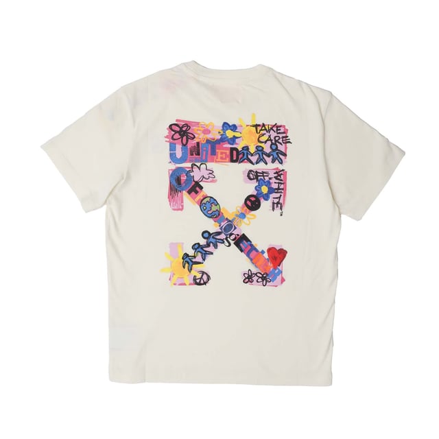 Juniors Off White Together T- Shirt in white pink.- Crewneck.- Short sleeves.- Off-white multicolor logo at front.- Multicolor arrow at back.- Slim fit.- 100% Cotton.- Ref: OGAA0010030330
