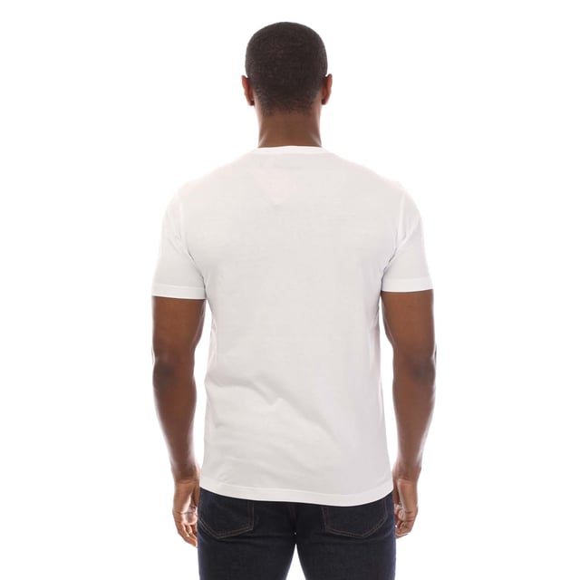 Mens Belstaff Cotton Jersey Phoenix T-Shirt in white.- Ribbed crew neck.- Short sleeves.- Phoenix logo graphic printed to front.- Soft  lightweight cotton jersey.- Regular fit.- 100% Cotton.  Machine washable.- Ref: 104142WHITE