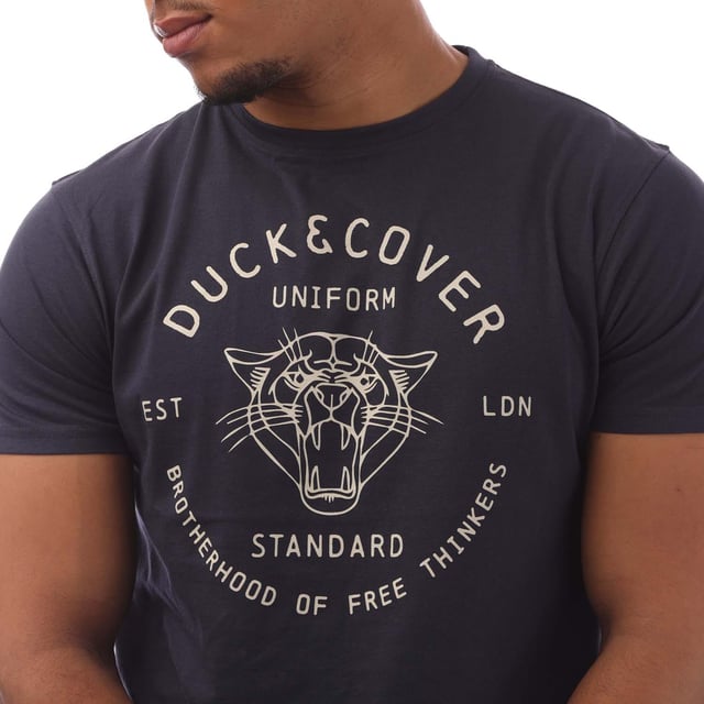 Mens Duck and Cover 5 Pack of Belvadier T- Shirts in multi colour.- Crew neck.- Short sleeves.- Printed branding.- Regular fit.- 5 pack.- 100% Cotton.- Ref: DC2A124117AS