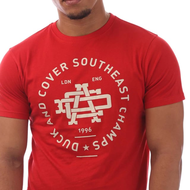Mens Duck and Cover 5 Pack of Belvadier T- Shirts in multi colour.- Crew neck.- Short sleeves.- Printed branding.- Regular fit.- 5 pack.- 100% Cotton.- Ref: DC2A124117AS