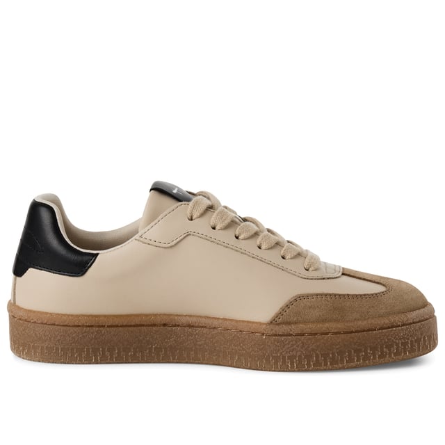 Add a touch of luxury to your everyday style with these fashion-forward sneakers from Tamaris. Crafted from a premium mix of soft suede leather, these lace-up trainers feature stripes for added style. The sporty silhouette is elevated with a clean, modern finish, making them perfect for both casual days and chic urban outings.

Upper Material: High-quality mix of suede leather and textile
Lining & Insole: Soft textile for all-day comfort
Outsole: Grippy synthetic sole for confident steps
Heel Type & Height: No heel, with a 30 mm sole for subtle elevation
Shaft Height: 6.5 cm
Shoe Type: Women’s lace-up sneakers