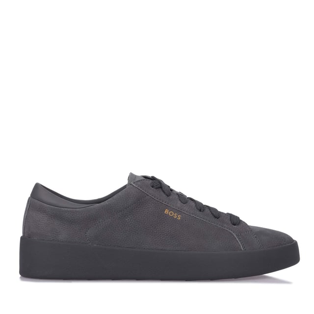 Zapatillas de tenis Hugo Boss Belwar para hombre en gris Zapatilla baja con parte superior de cuero de grano. Estética discreta y bastante lujosa que la hace adecuada tanto para looks casuales como más refinados. Producto responsable.