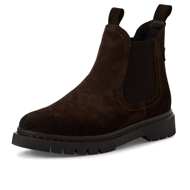Deze leren Chelsea boots van Tamaris combineren een tijdloze stijl met dagelijks comfort. Ze zijn ontworpen met een ondersteunende blokhak, zachte voering en een klassieke enkelpasvorm en vormen een perfecte aanvulling op je schoenencollectie. Belangrijkste kenmerken: Bovenwerk van hoogwaardig leer, Chelsea boots met instapmodel, zachte binnenzool en voering van textiel, comfortabele voering voor optimaal draagcomfort, blokhak van 30 mm voor balans en ondersteuning, schachthoogte: 13 cm, duurzame buitenzool van gemengd materiaal.