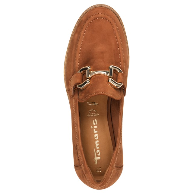 These Tamaris women’s leather loafers combine modern style with lasting comfort. Designed with a sleek platform sole and slip-on ease, they’re ideal for daily wear or casual outings.

Key Features:
Genuine black leather upper
Comfortable slip-on design
Textile & synthetic lining for breathability
Cushioned synthetic insole
40mm platform heel for subtle lift
Durable synthetic outsole
Shaft height: 6.0 cm