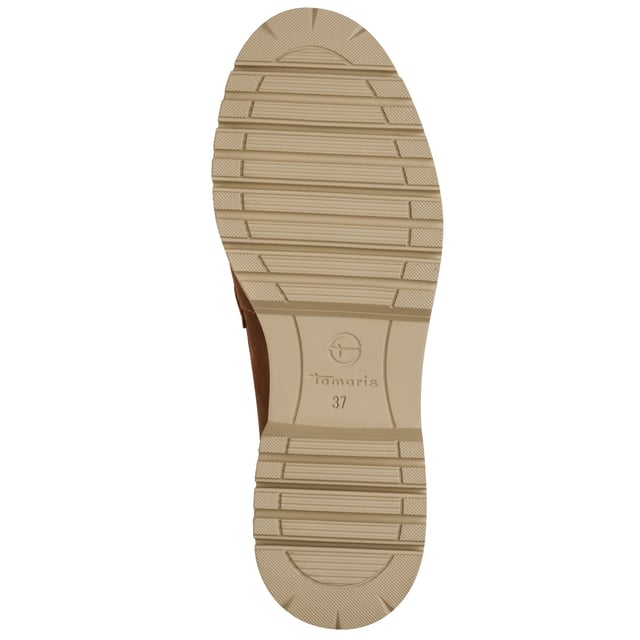 These Tamaris women’s leather loafers combine modern style with lasting comfort. Designed with a sleek platform sole and slip-on ease, they’re ideal for daily wear or casual outings.

Key Features:
Genuine black leather upper
Comfortable slip-on design
Textile & synthetic lining for breathability
Cushioned synthetic insole
40mm platform heel for subtle lift
Durable synthetic outsole
Shaft height: 6.0 cm