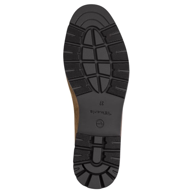Luce un estilo atemporal y comodidad durante todo el día con estos mocasines Tamaris de ante para mujer. Diseñados para un uso cómodo, estos mocasines sin cordones cuentan con una parte superior de ante suave y una plantilla de soporte para mayor comodidad a diario. Características principales: Parte superior de ante genuino. Diseño sin cordones que prioriza la comodidad. Forro suave: mezcla de tela y sintético. Tacón de 25 mm sin tacón. Suela sintética resistente. Altura de la caña: 6,5 cm. Plantilla: sintética.