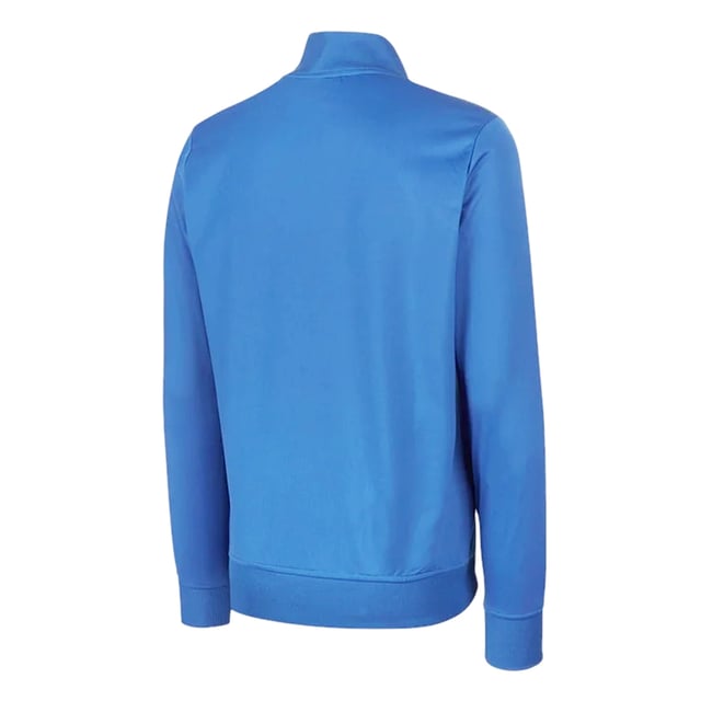 Material: 100% Polyester. Design: Gestapeltes Logo. Reißverschluss mit Markenzeichen. Saum: Gerippt. Ärmel-Typ: Langärmelig. Manschette: Gerippt. Ausschnitt: Stehkragen. Verschluss: Halber Reißverschluss, umgekehrter Spiralreißverschluss.