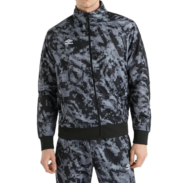 100% Polyester. Fabric: Brushed Back, Micro Eyelet, Tricot. Design: Embroidered, Logo, Tape, Woven. 130gsm. Sleeve-Type: Long-Sleeved, Raglan. Cuff: Ribbed. Neckline: Standing Collar. Fit: Regular. Pockets: 2 Side Pockets, Zip. Fastening: Full Zip. Hem: Ribbed. XS: 34 in. S: 37 in. M: 40 in. L: 43 in. XL: 46 in. XXL: 49 in.
