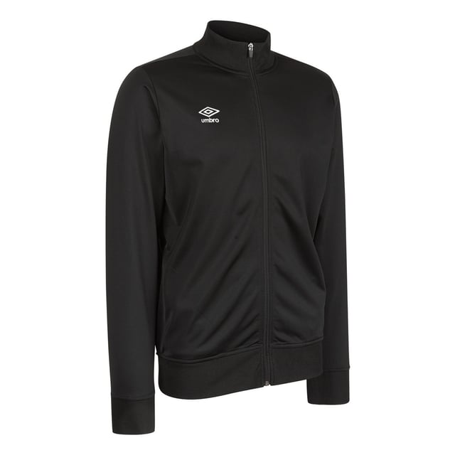Material: 100% Polyester. Design: Stacked Logo. Cuff: Elasticated, Ribbed. Sleeve-Type: Long-Sleeved. Neckline: Ribbed Collar, Standing Collar. Pockets: 2 Side Pockets, Zip. Fastening: Zip. Hem: Elasticated, Ribbed.
